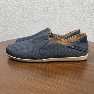 Olukai  Shoes Womens 9.5 W Blue Waialua Mesh Comfort Slip On Loafer Mule Sneaker